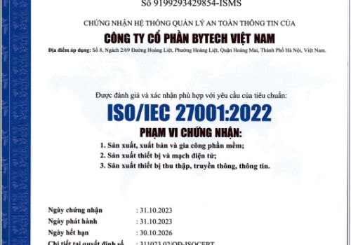 CHỨNG NHẬN ISO 27001:2022